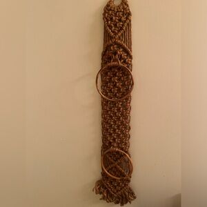 Boho macrame towel holder
